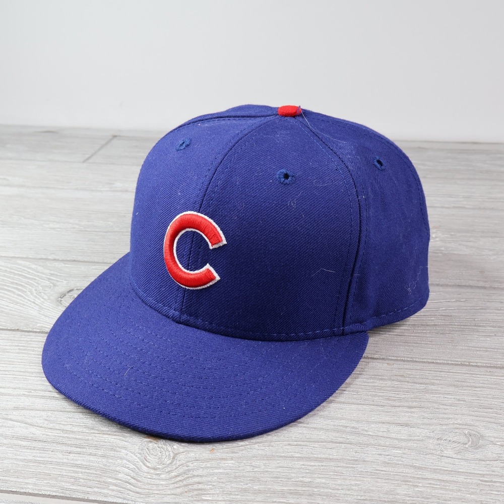New Era 59FIFTY Chicago Cubs MLB Wool Fitted Hat Men's 7 1/2 Royal Blue USA